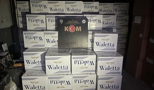 Kütahya'da araçta 5 milyon 190 bin boş makaron ele geçirildi