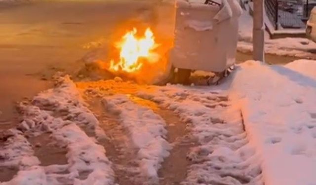 Çöp konteynırlarının yanına yanıcı eşya bırakmayın