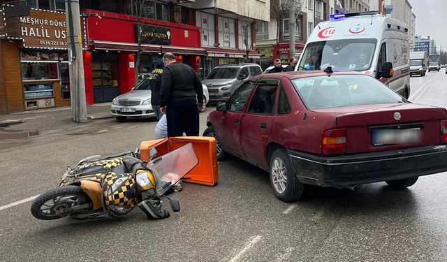 Eskişehir'de kaza: Motokurye ölümden döndü