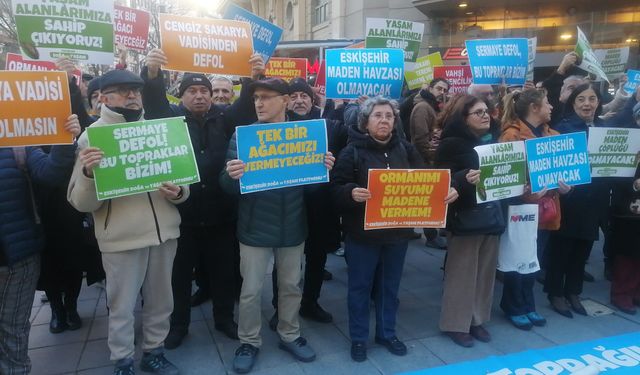 Eskişehir'de çevrecilerden protesto!