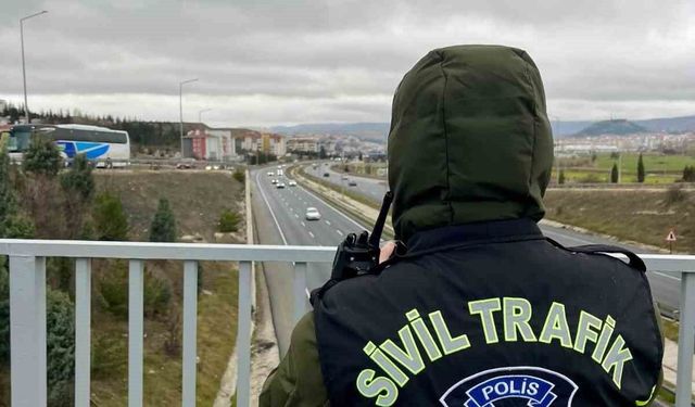 Bilecik'te drone destekli trafik denetimi