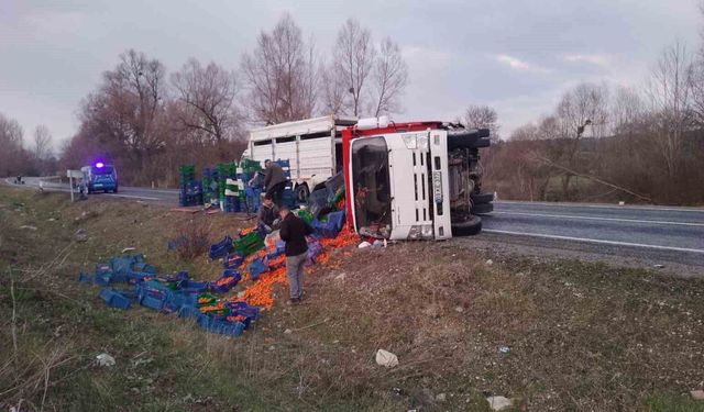 Domaniç'te kamyonet takla attı: 2 yaralı