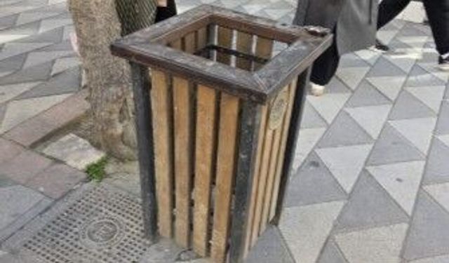 Eskişehir'de  “Torbasız” çöp kutusu tepkisi