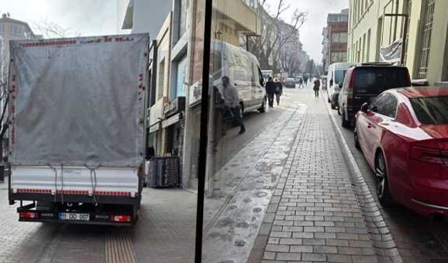 Eskişehir'in işlek yerinde sabah farklı öğlen farklı manzara