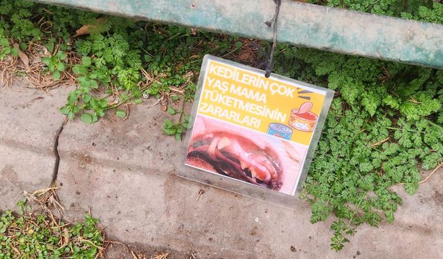 Eskişehir'de sokakta dikkat çeken uyarı