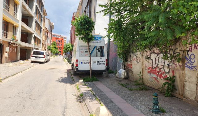 Kaldırıma park eden araçlar yayaları zorluyor