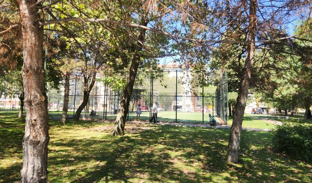 Tepebaşı’nda gençlerin park keyfi! Spor sahaları akşamları doluyor