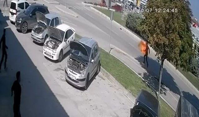 Eskişehir’de dehşet anları: Benzin döküp kendisini ateşe verdi
