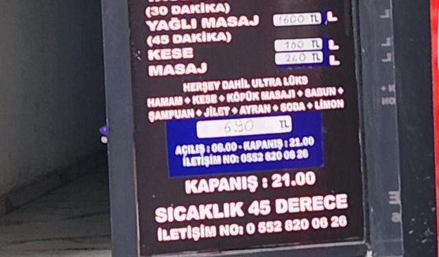 Eskişehir’de hamam fiyatları dikkat çekiyor