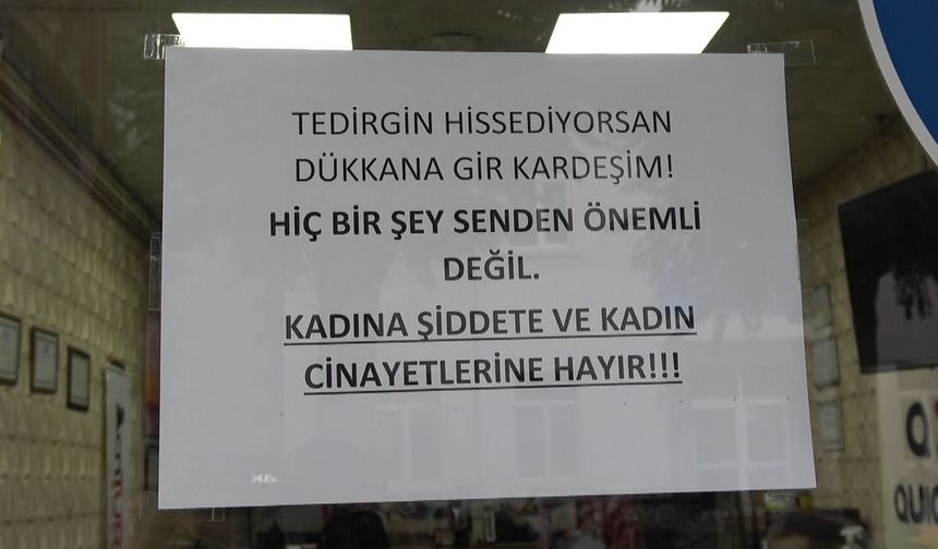 Kütahya’da esnaftan kadına şiddete karşı duyarlı hareket