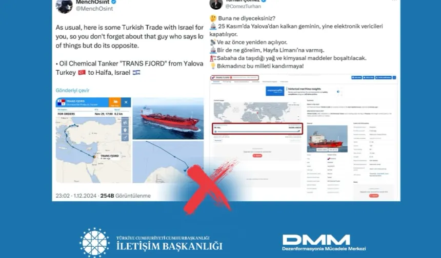 Kimyasal Yüklü Tanker iddialarına İletişim'den yanıt