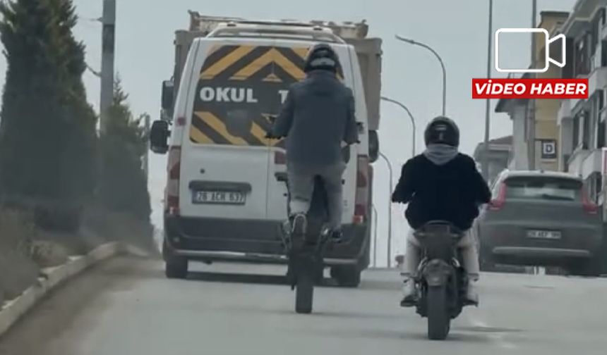 Eskişehir trafiğinde tehlikeli hareketler: İşte o anlar...