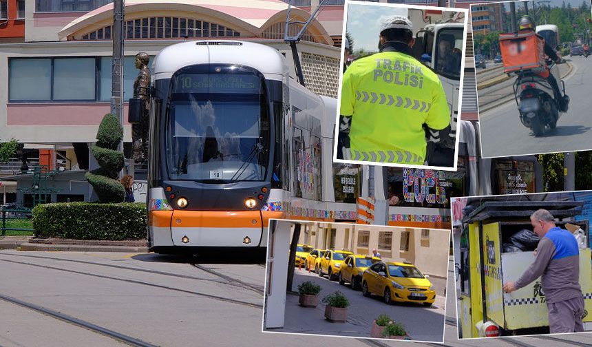 Bayramın sessiz kahramanları Eskişehir'de de görev başındaydı