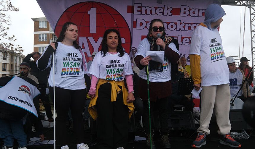 Emekçinin sesi kürsüde yankılanmadı