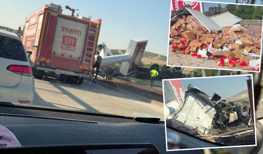 Eskişehir'de tır istasyona daldı: Ortalık savaş alanına döndü