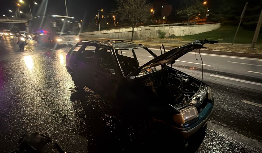 Eskişehir'de yanan araçtan son anda kurtuldu: Vücudunda yanıklar oluştu