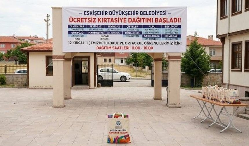 Eskişehir’de kırtasiye yardımı başladı! Hangi ilçelerde dağıtılacak?