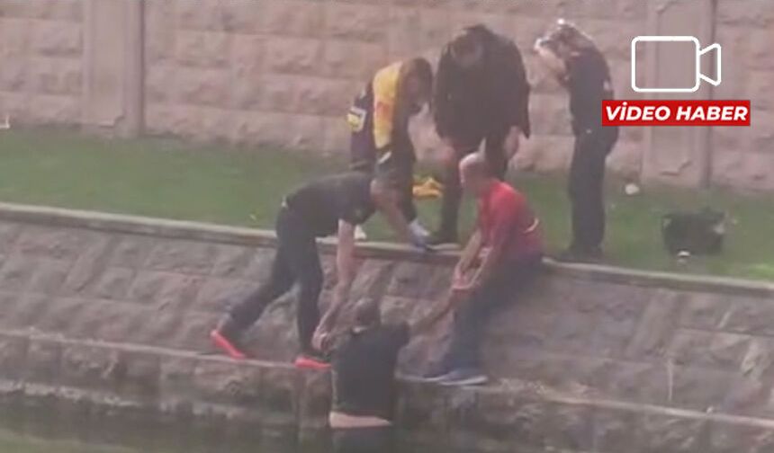 Eskişehir Porsuk Çayı'nda korku dolu anlar: Ölümden döndü