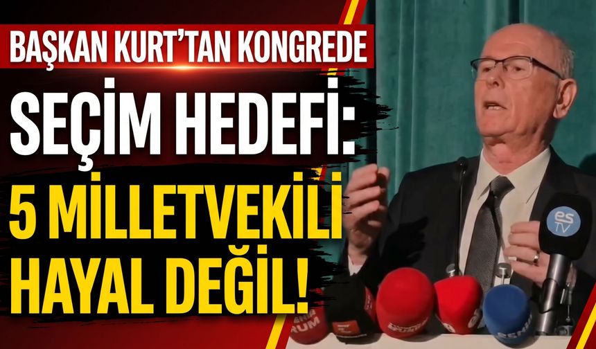 Başkan Kurt'tan kongrede seçim hedefi: 5 milletvekili hayal değil!