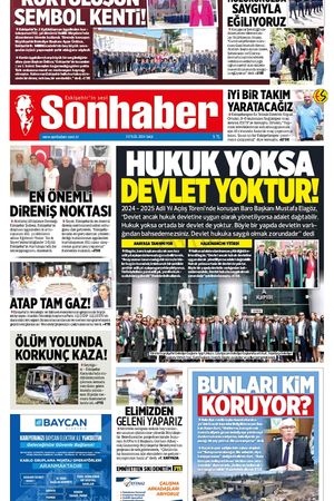 3 Eylül 2024 SONHABER GAZETESİ