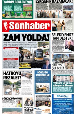 18 EYLÜL 2024 SONHABER GAZETESİ