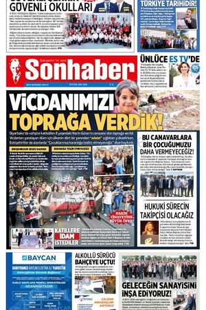 10 Eylül 2024 SONHABER GAZETESİ