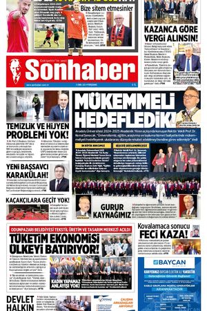 2 EKİM 2024 SONHABER GAZETESİ