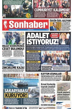 5 KASIM 2024 SONHABER GAZETESİ