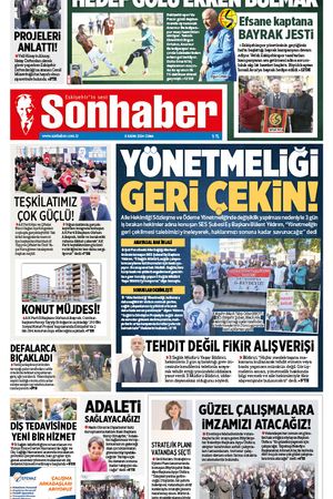 8 KASIM 2024 SONHABER GAZETESİ