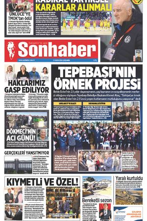 13 KASIM 2024 SONHABER GAZETESİ