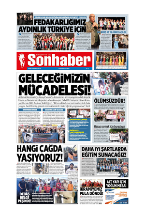 3 HAZİRAN 2025 SONHABER GAZETESİ