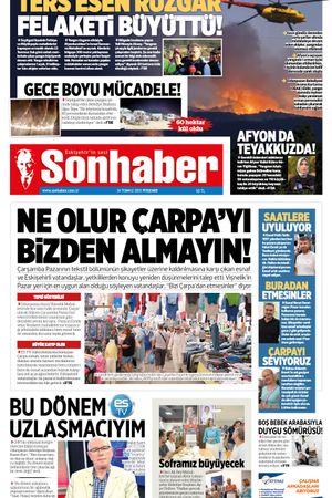 24 TEMMUZ 2025 SONHABER GAZETESİ