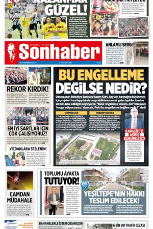 23 EYLÜL 2025 SONHABER GAZETESİ