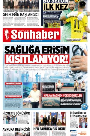 24 EYLÜL 2025 SONHABER GAZETESİ