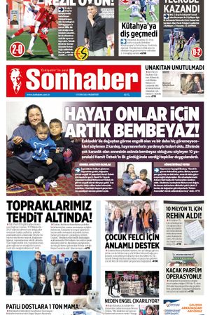 13 EKİM 2025 SONHABER GAZETESİ