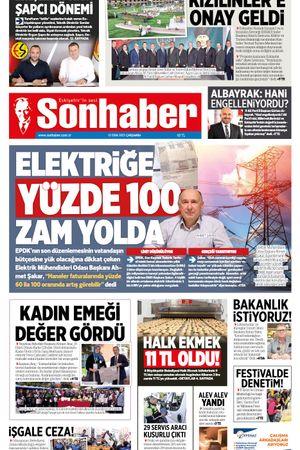 15 EKİM 2025 SONHABER GAZETESİ