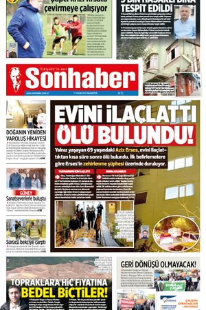 17 KASIM 2025 SONHABER GAZETESİ