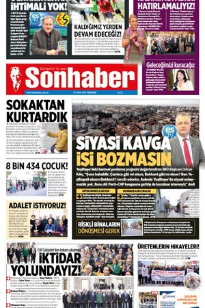 20 KASIM 2025 SONHABER GAZETESİ