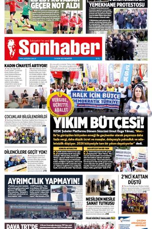 24 KASIM 2025 SONHABER GAZETESİ