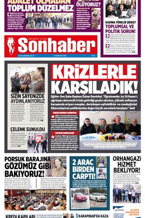 25 KASIM 2025 SONHABER GAZETESİ