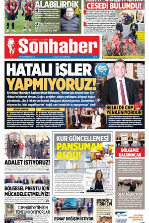 24 ARALIK 2025 SONHABER GAZETESİ