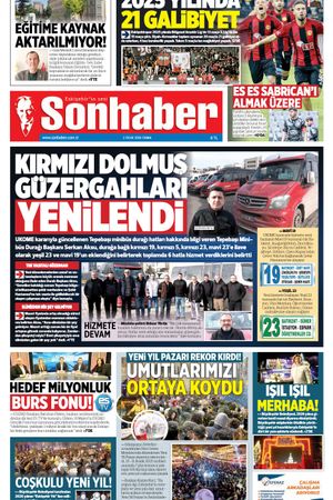 2 OCAK 2026 SONHABER GAZETESİ